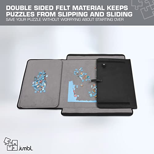 1500-Piece Puzzle Caddy with Non-Slip Felt Surface and Removable Trays F253