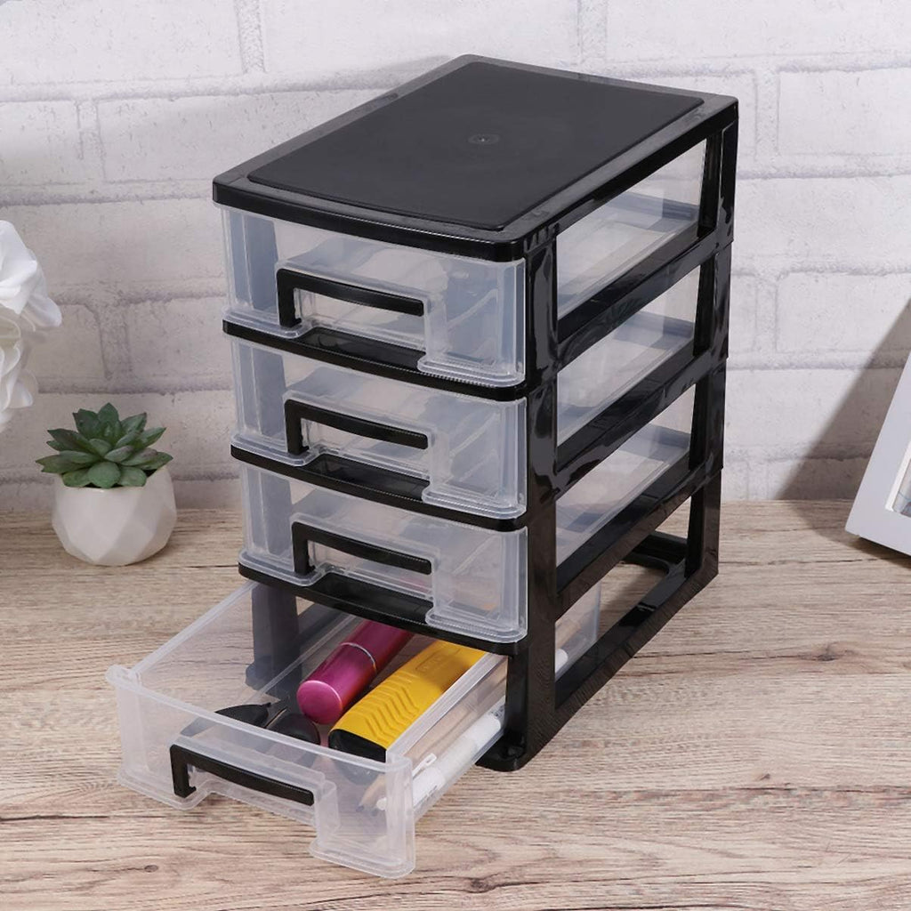 4 Layer Plastic Drawer Cabinet for Office Bedroom Home J414