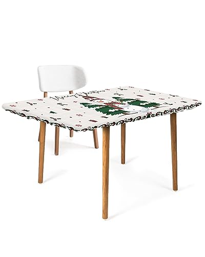 Fitted Tablecloth Elastic Edge Waterproof Marble Print for 5ft Tables F3621
