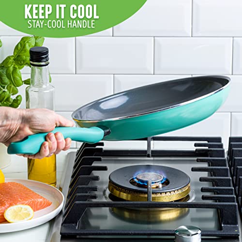 Soft Grip Ceramic Nonstick 10 Inch Frying Pan Skillet O9399
