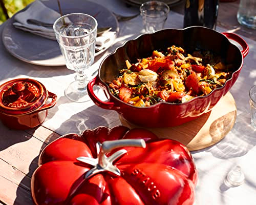 Cast Iron Dutch Oven 3-qt Tomato Cocotte R1927