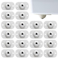 Stainless Steel Paste Universal Wheel, 360° Paste Swivel Mini Adhesive Wheel Self Adhesive Caster Wheels Roller Wheels for Appliance Table Attach Bins Storage Boxes (8PC, One Size)