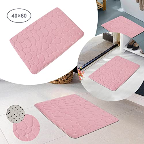 Coral Fleece Doormat 16x24 Cobblestone Texture Indoor Entrance I507
