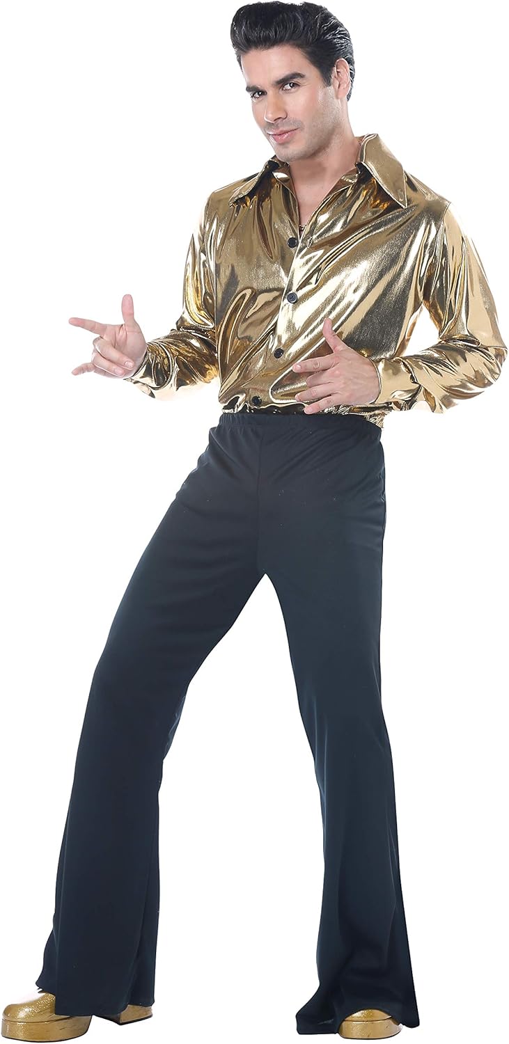 Men's Disco King Costume Gold Plus Size Z6858