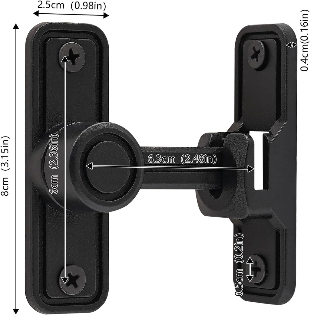 Barn Door Lock Latch, 90 & 180 Degree Heavy Duty Sliding Door Lock M560