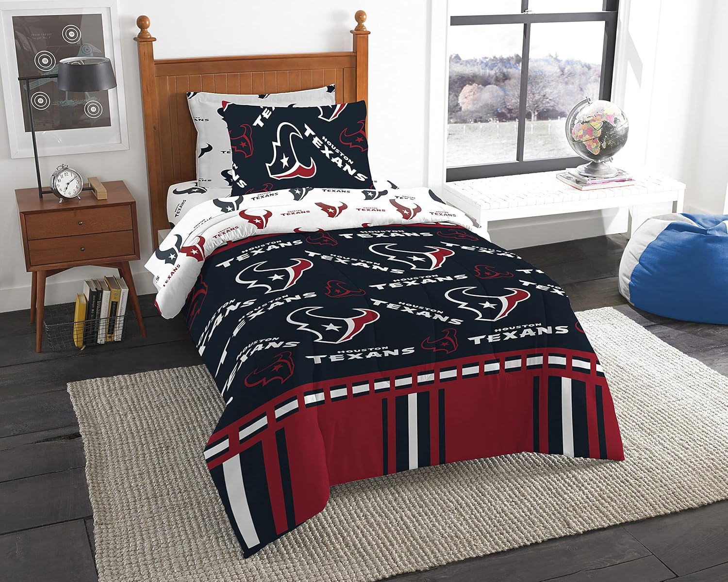 Northwest NFL Houston Texans Bed in a Bag Set, Twin, Rotary