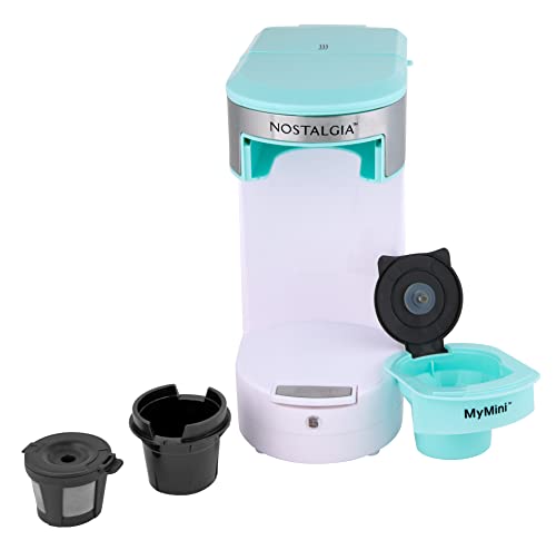 Single Coffee Maker for K-Cup & Pods, 14 oz, Reusable Filter Basket, Aqua P5089