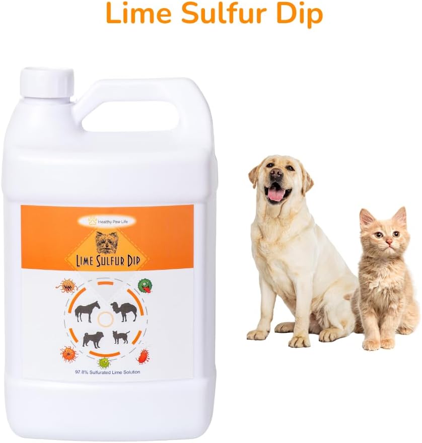 Lime Sulfur Dip and Antiparasitic Dog Shampoo with Salicylic Acid, 1 Gallon I121860