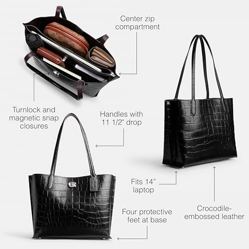 Embossed Croc Leather Tote Bag W94597