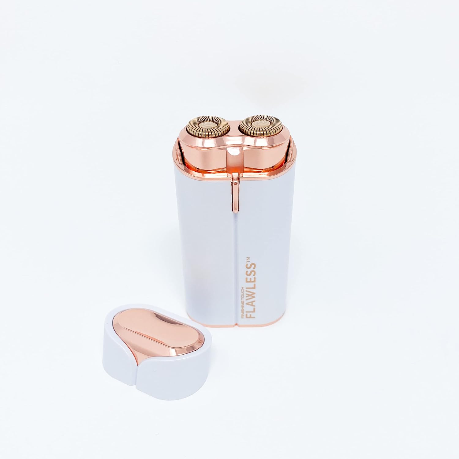 Women's Painless Facial Hair Remover, Electric Shaver, White/Rose Gold N68995