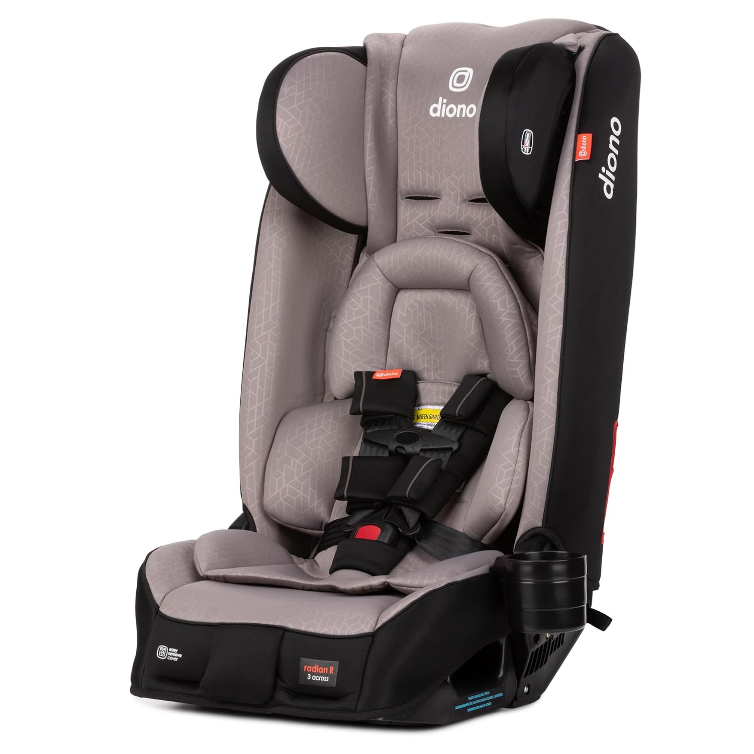 Diono Radian 3RXT Special Edition Slim Fit 3 Across All-in-One Convertible Car Seat, Rear-Facing, Forward-Facing and High-Back Booster, Gray Oyster