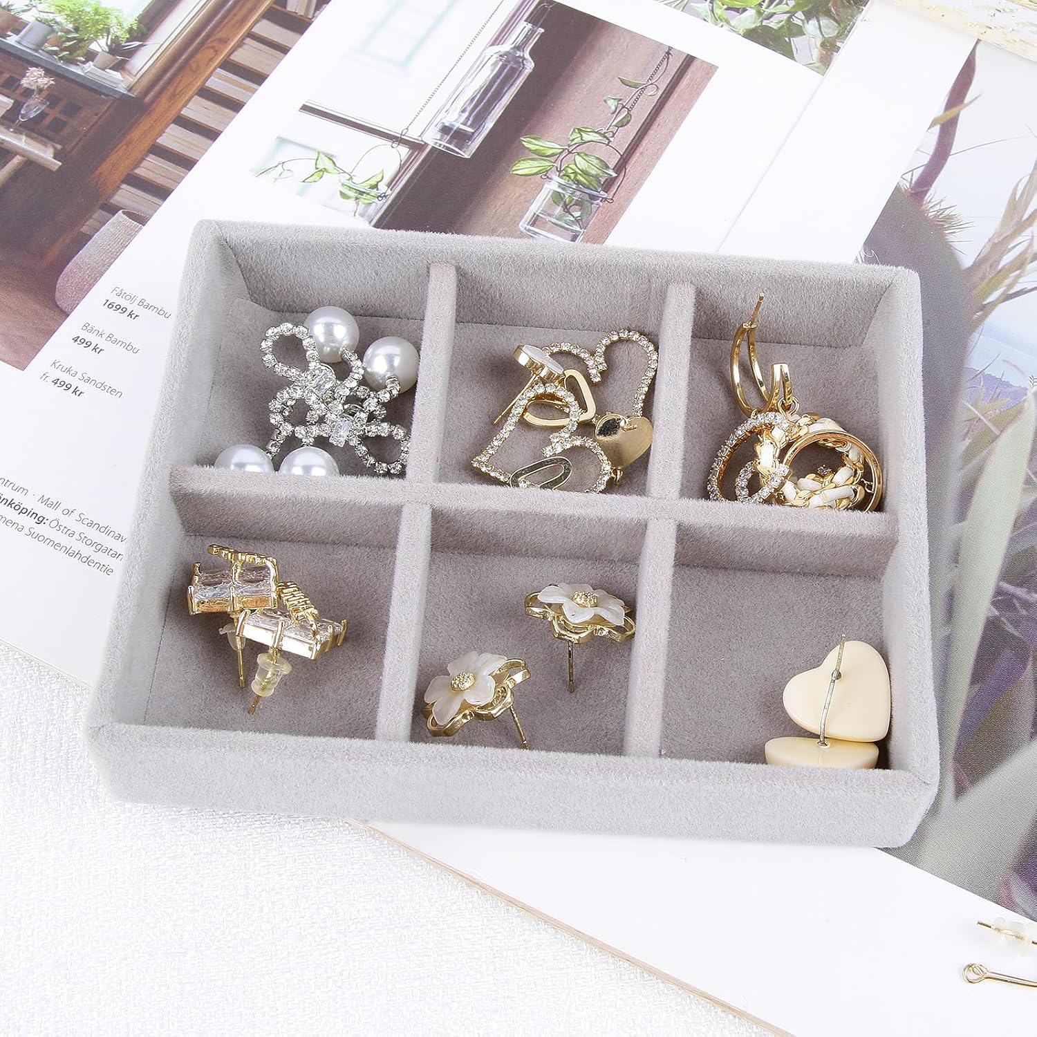 Stackable Jewelry Tray Organizer for Drawer and Dresser Q12582
