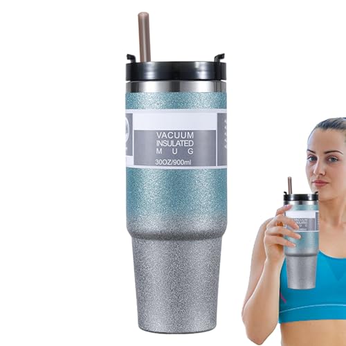 Double Wall Stainless Steel Insulated Travel Mug with Lid Q947