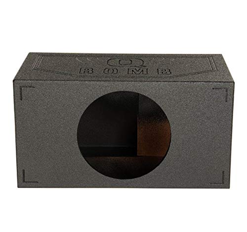 15 Inch Ported Car Subwoofer Sub Box Enclosure, Single Vented Chamber, Black A5882