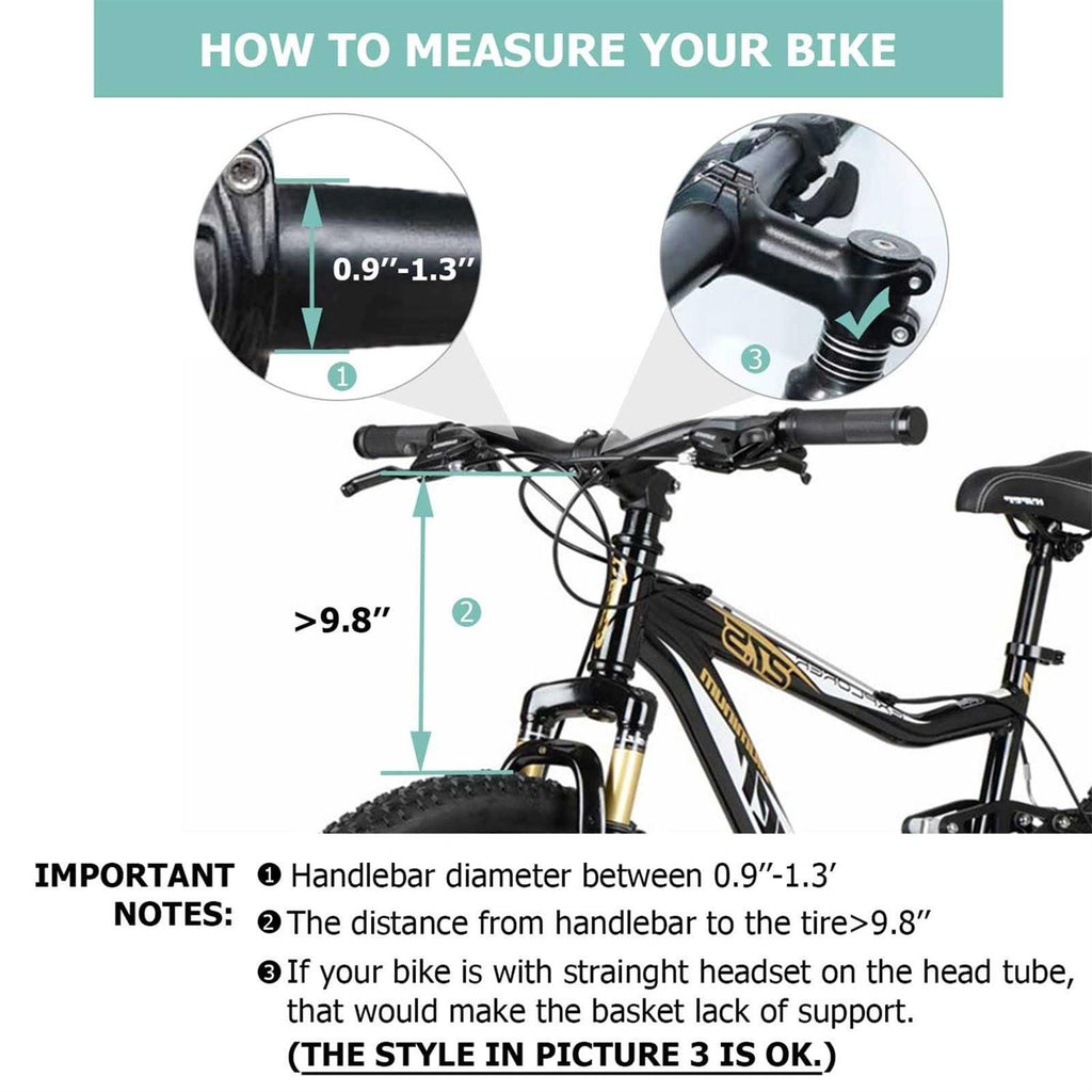 Dog Bike Handlebar Basket Front, Folding Detachable Quick Release A526