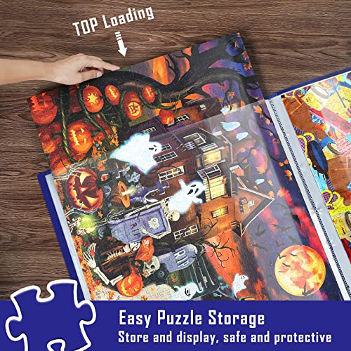Puzzle Storage Folder for 1000-Piece Jigsaw Puzzles, 20 Pockets, Portable Organizer U64585