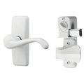 Ideal Security Door Lever with Deadbolt Lock for Storm and Screen Doors, Satin Nickel (2-Piece Set)