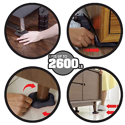 Heavy Duty Furniture Sliders for Moving Sofas and Refrigerators, 4 Pack F5864