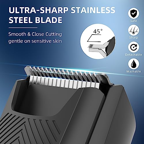 Men's Beard Trimmer with 40 Length Adjustable Precision Dial Cordless Hair Clipper C224