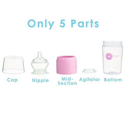 5 oz Pink Anti-Colic Baby Bottles with Nipples, 3-Pack Y46173