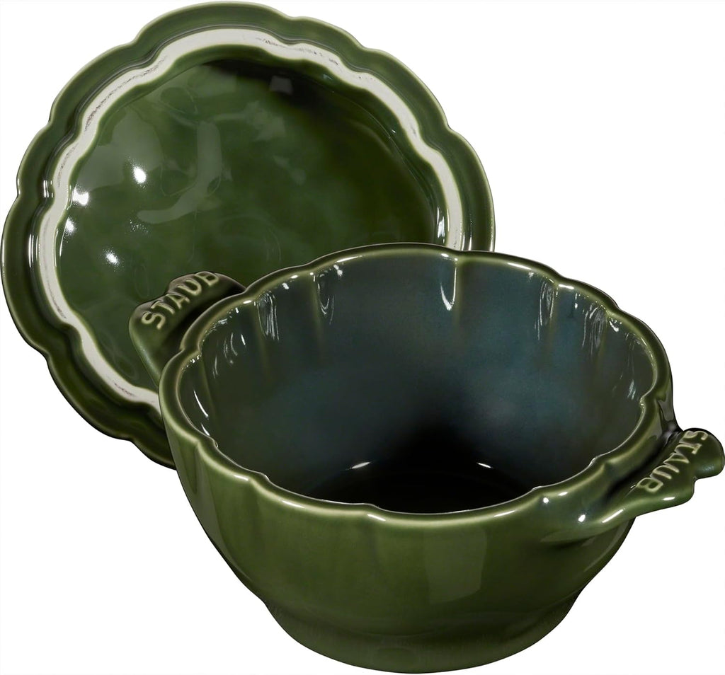 Ceramic Dutch Oven, 16-oz Petite Cocotte, Basil X86072