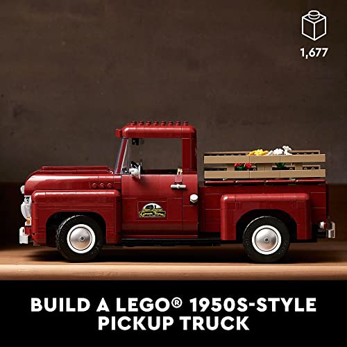 Vintage Pickup Truck Building Set for Adults H88430