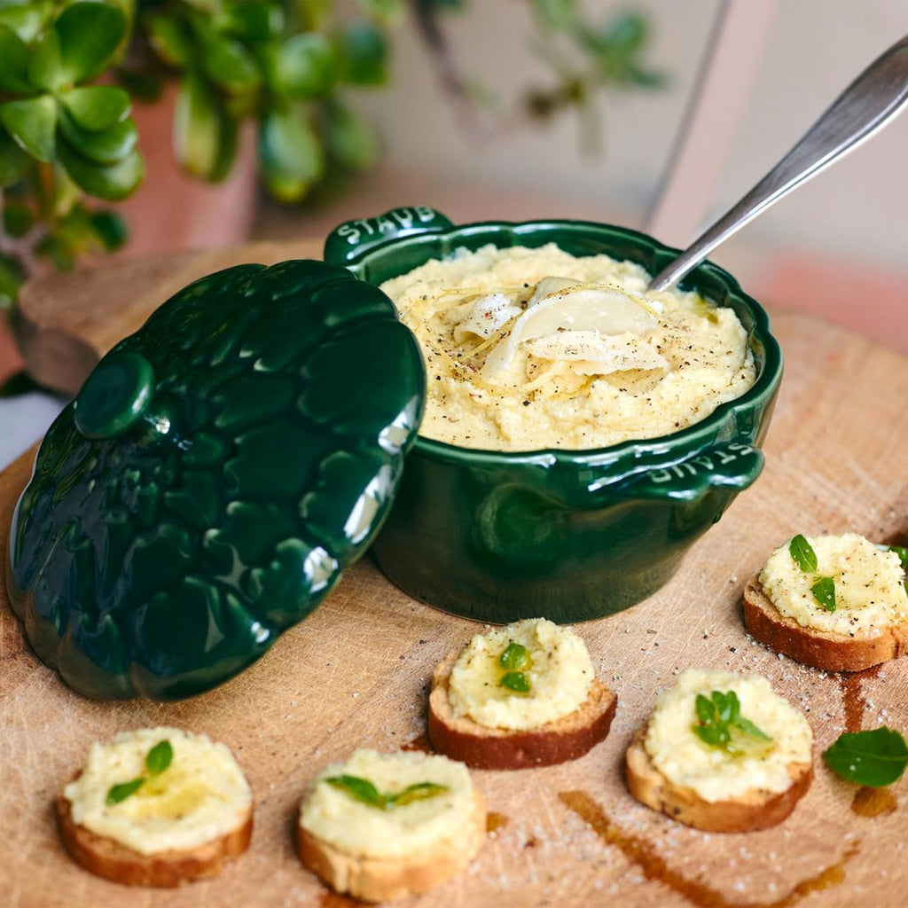 Ceramic Dutch Oven, 16-oz Petite Cocotte, Basil X86072