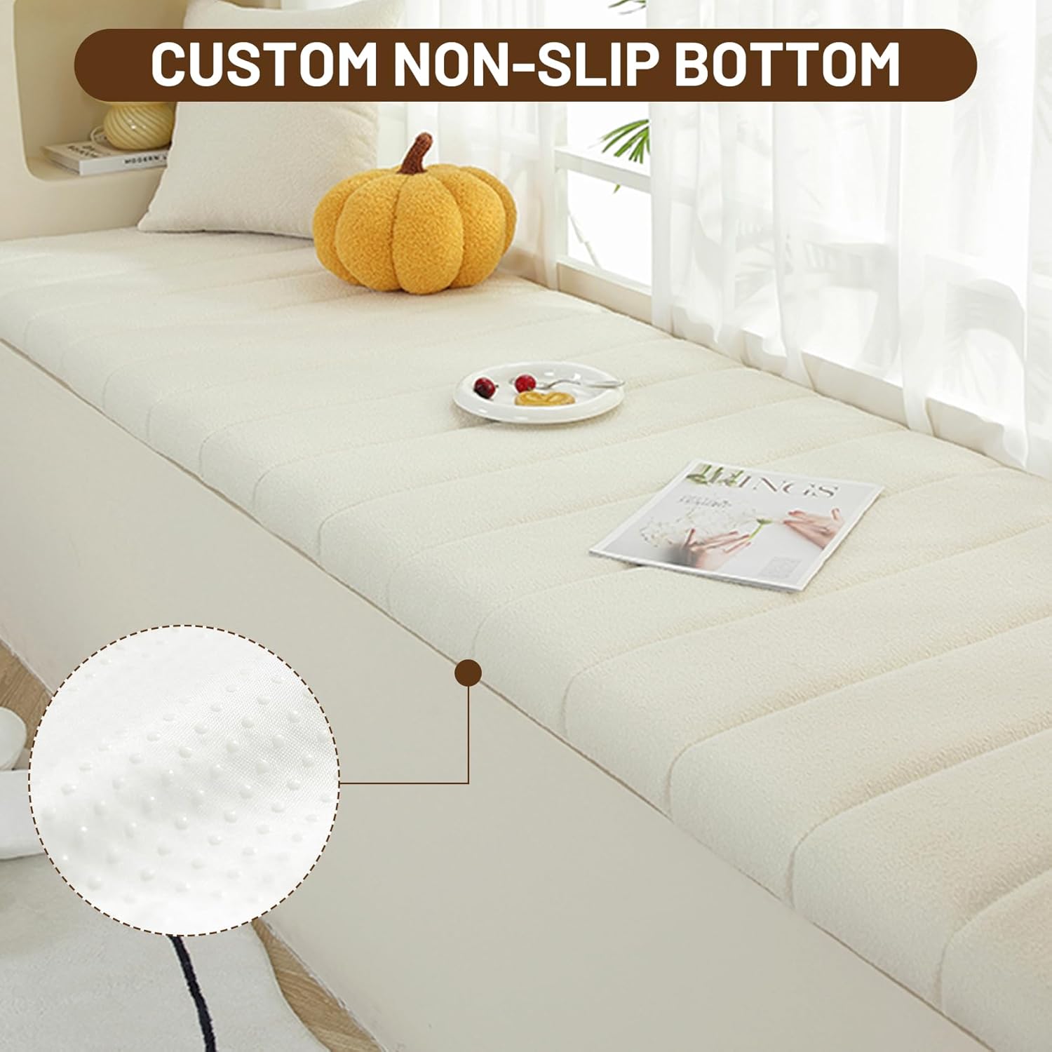 Window Seat Cushion Indoor Scratch-Resistant W4832