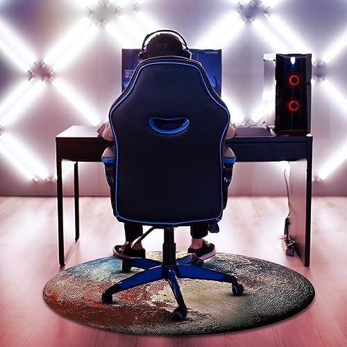 Office Chair Mat for Hardwood & Tile Floor, 47" x 47", Floor Protector for Home Office D50293